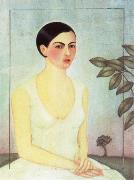 Frida Kahlo dama de blanco oil painting artist